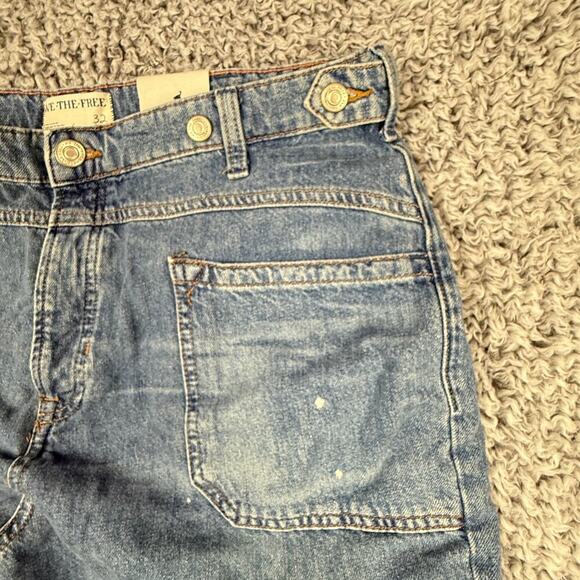 Free People We The Free Palmer Cuffed Jeans Women's Size 32 Paint Splatter Boho - Picture 6 of 16